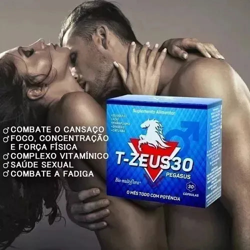 T-ZEUS 30 Pegasus – Suplemento Masculino | 30 Cápsulas 440mg (Sem Sabor)