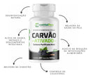 Carvão Vegetal Ativado Puro 500mg 60 Cápsulas Sem Sabor