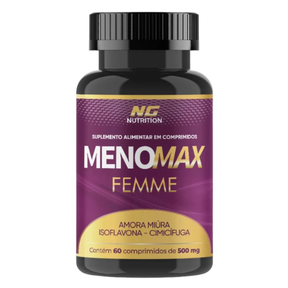 Menomax Femme 60 Comprimidos 500mg Amora Miúra Cimicifuga Sem Sabor