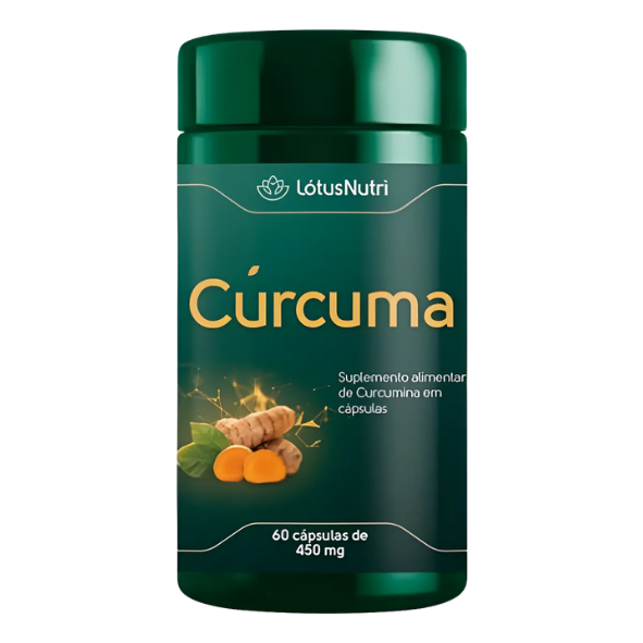 Cúrcuma 60 Cápsulas 450mg – Lótus Nutri | Sem Sabor