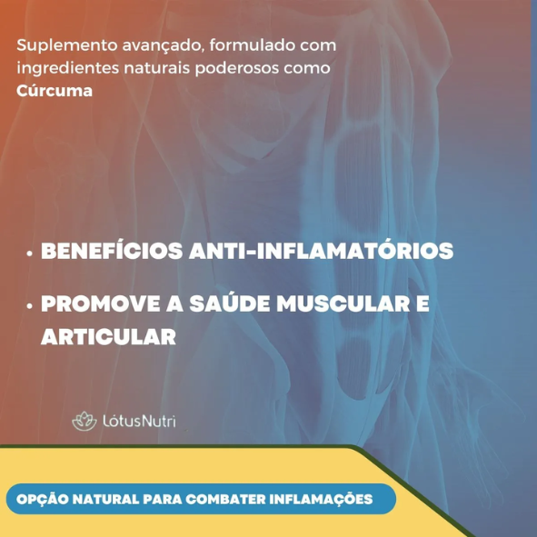 Cúrcuma 60 Cápsulas 450mg – Lótus Nutri | Sem Sabor
