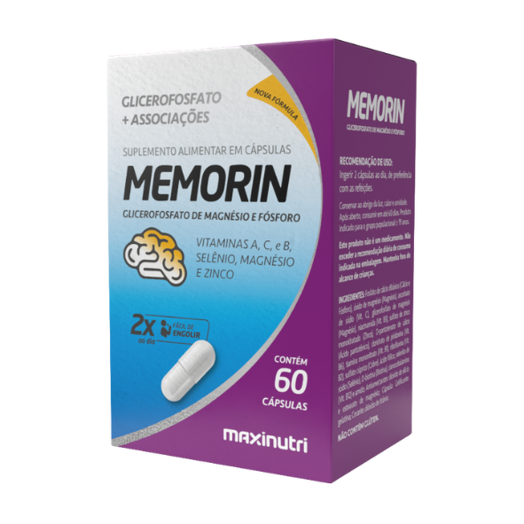 Memorin – 60 Cápsulas | Suplemento Alimentar – Maxinutri