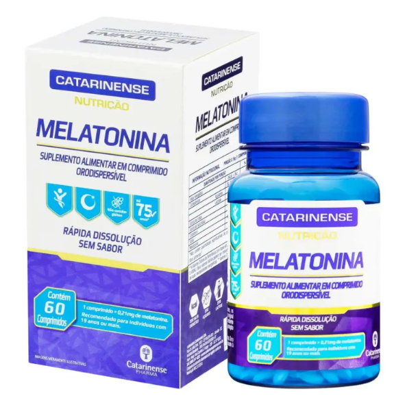 Melatonina 0,21mg – 60 Comprimidos Sublinguais | Catarinense Nutrição