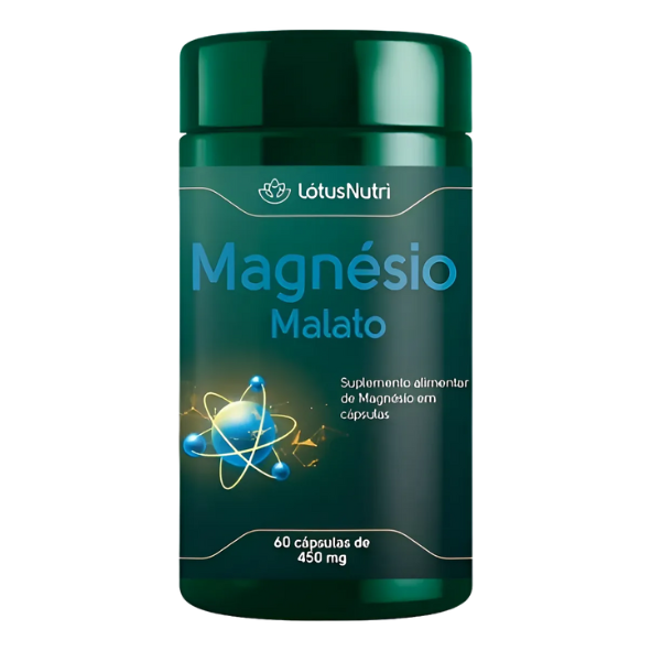 Magnésio de Malato 60 Cápsulas 450mg – Lótus Nutri | Sem Sabor