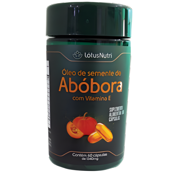 Óleo de Semente de Abóbora 1340mg – Lótus Nutri | 60 Cápsulas Softgel