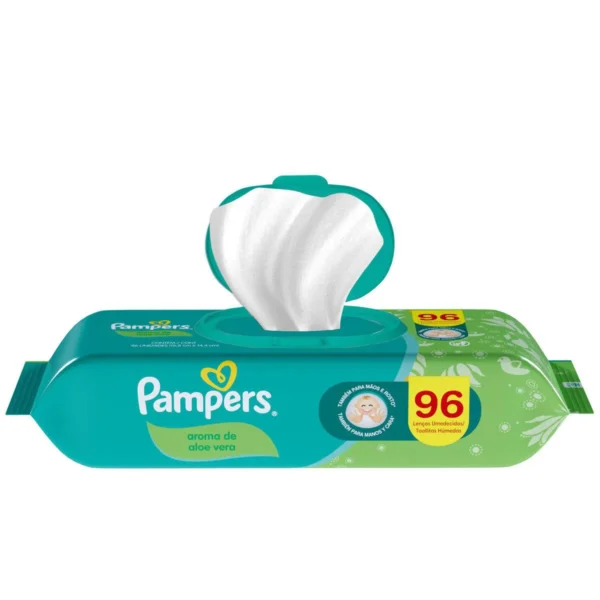 Lenço Umedecido Pampers Aroma de Aloe Vera 96 unidades - Imagem 6